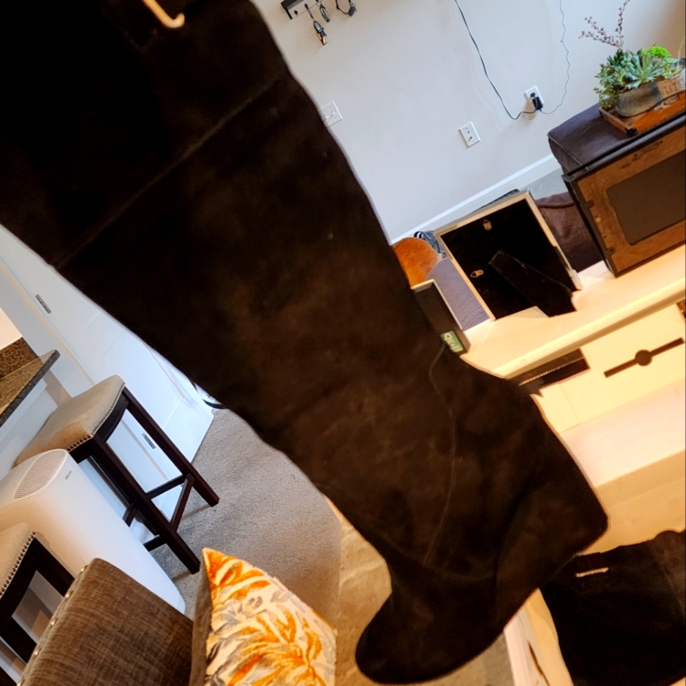 black suede boots from NineWest